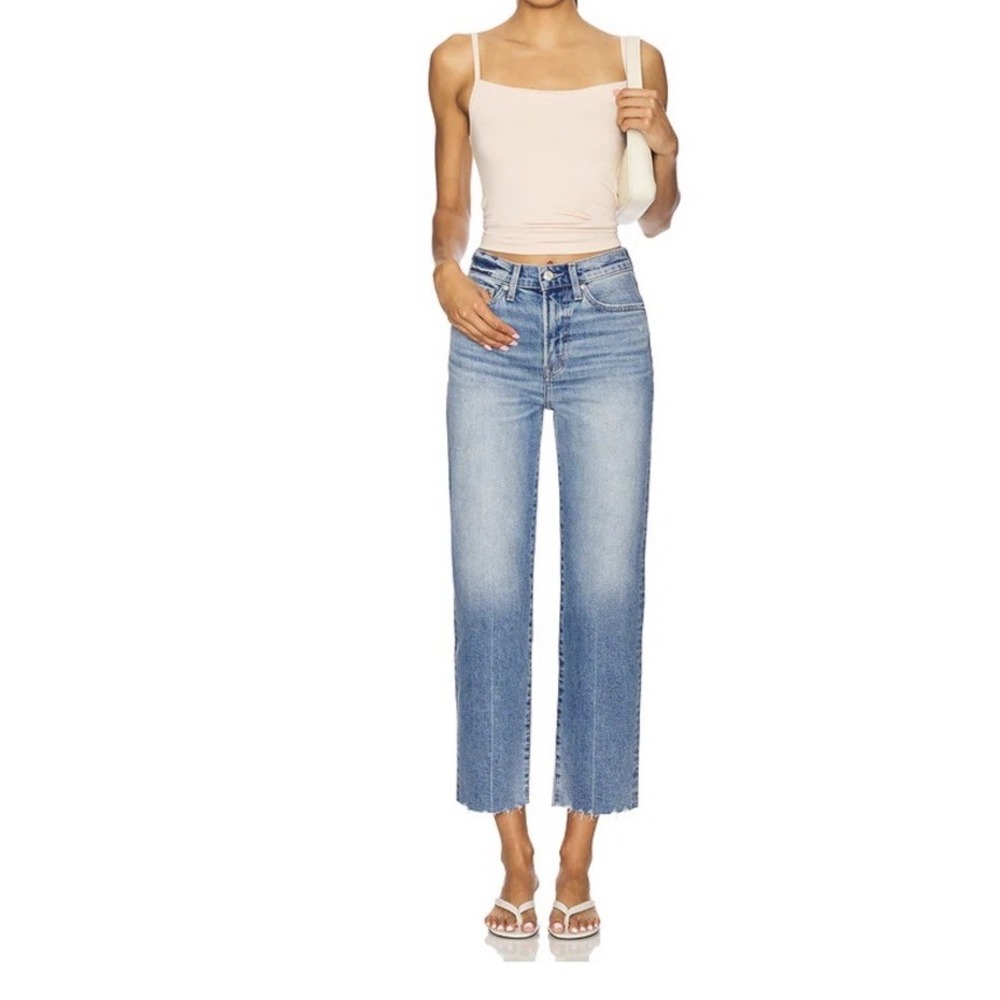 Pistola Women's High Rise Classic Straight Leg Jeans Raw Hem Rhythm Vintage 32